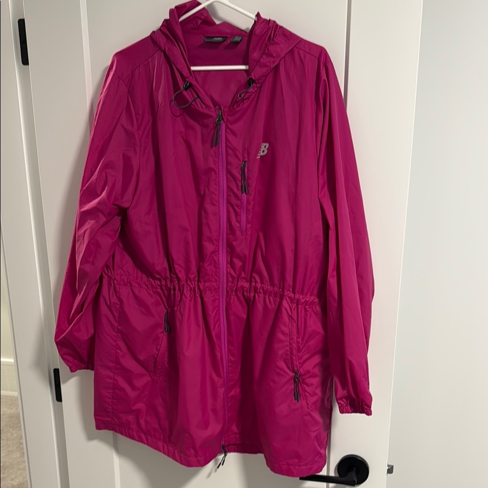 New Balance Pink Utility Jacket with Elastic Waist